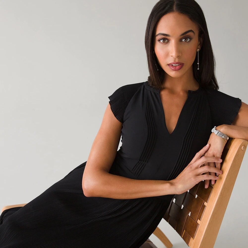 White House Black Market Soft Midi Dress